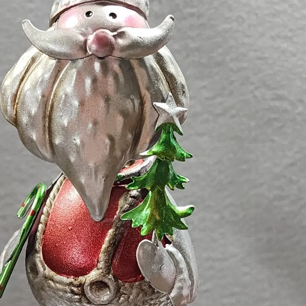 Handcrafted Santa Clause Metal Holiday Wine Bottle Stopper Topper Pier 1 NIP